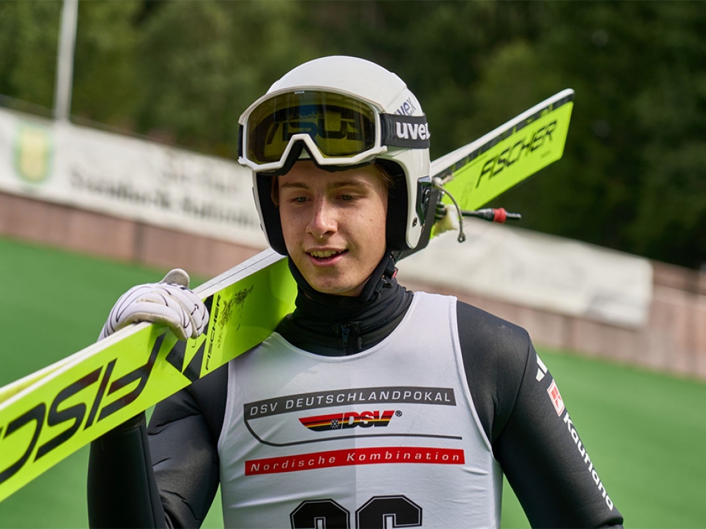  Moritz Terei nach dem Springen beim Deutschlandpokal in Oberhof