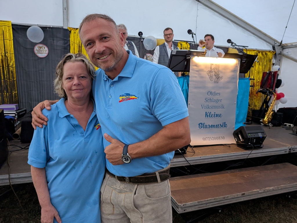 Malermeister Tobias Polenz und seine rechte Hand Simone Laske