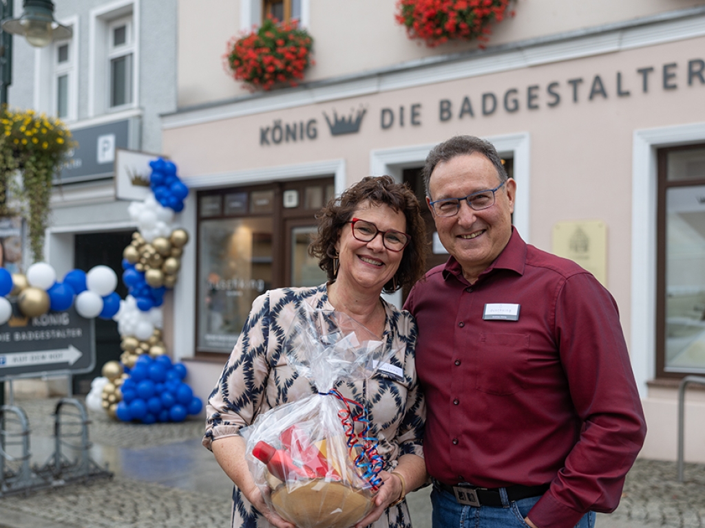 Manuela und Andreas König freuten sich über den ersten Ansturm zur Eröffnung