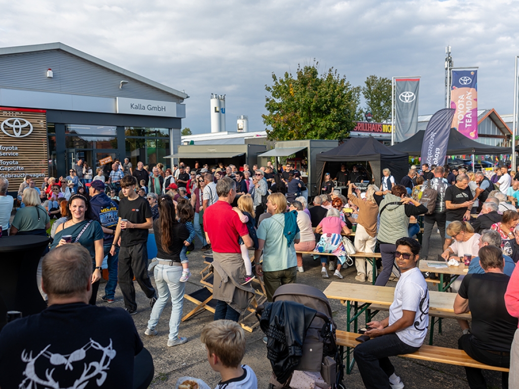 Blick auf das Festgelände